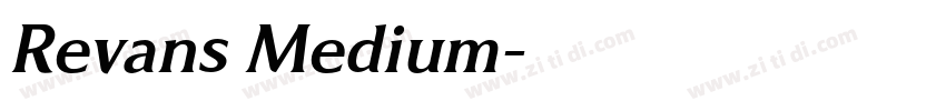 Revans Medium字体转换